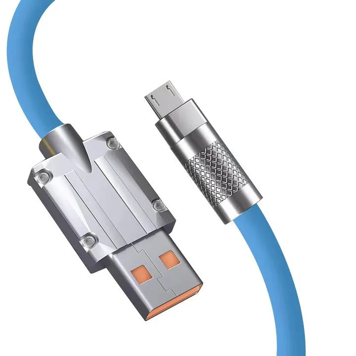 کابل تبدیل MicroUSB به USB سوپر فست مدل 120W طول ۱ متر رنگ
