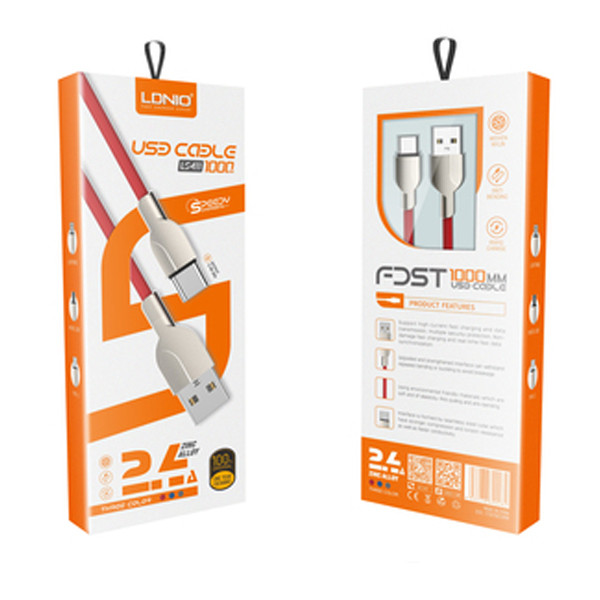 کابل تبدیل USB به USB-C الدینیو مدل LS-411 طول 1 متر