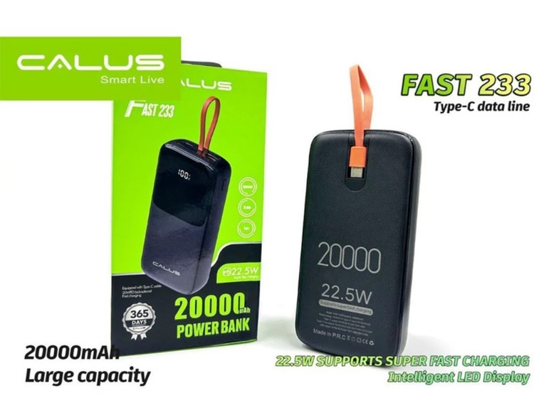پاور بانک 20000mah کالوس fast233 اورجینال