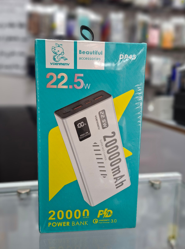 پاوربانک VDENMENV مدل DP45 ظرفیت 20000 میلی آمپر
