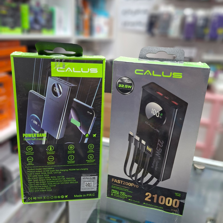 پاوربانک 21 هزار سوپرفست کالوس مدل CALUS FAST200PRO