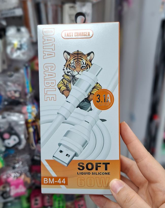کابل شارژ ژله ای( تایپ c،میکرو،لایتنینگ) فست مدل BM-44