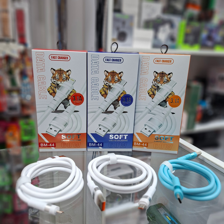کابل شارژ ژله ای( تایپ c،میکرو،لایتنینگ) فست مدل BM-44
