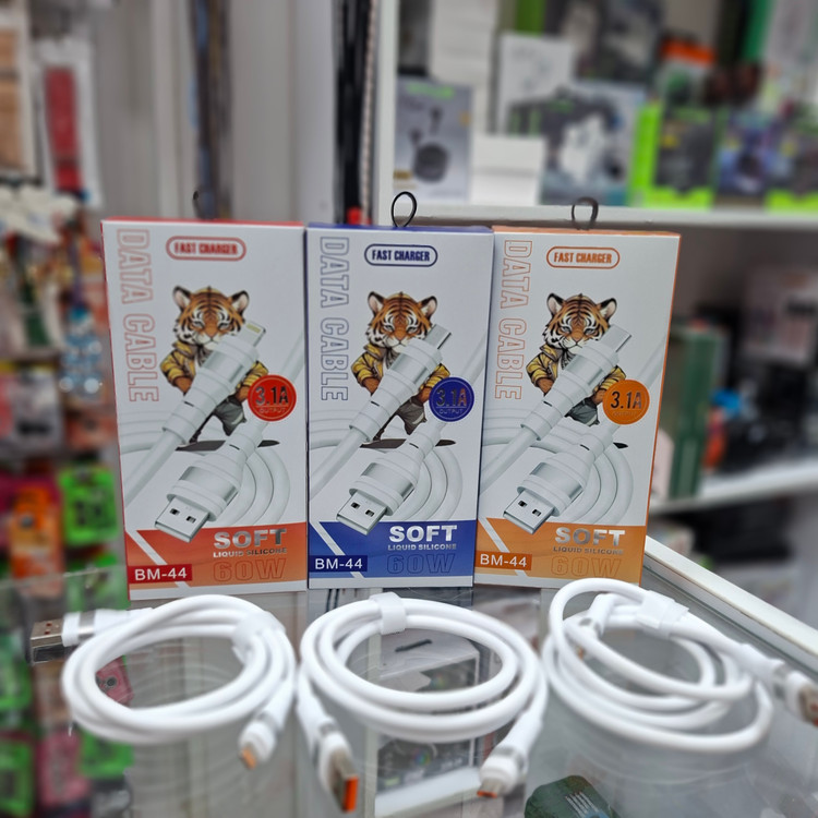 کابل شارژ ژله ای( تایپ c،میکرو،لایتنینگ) فست مدل BM-44