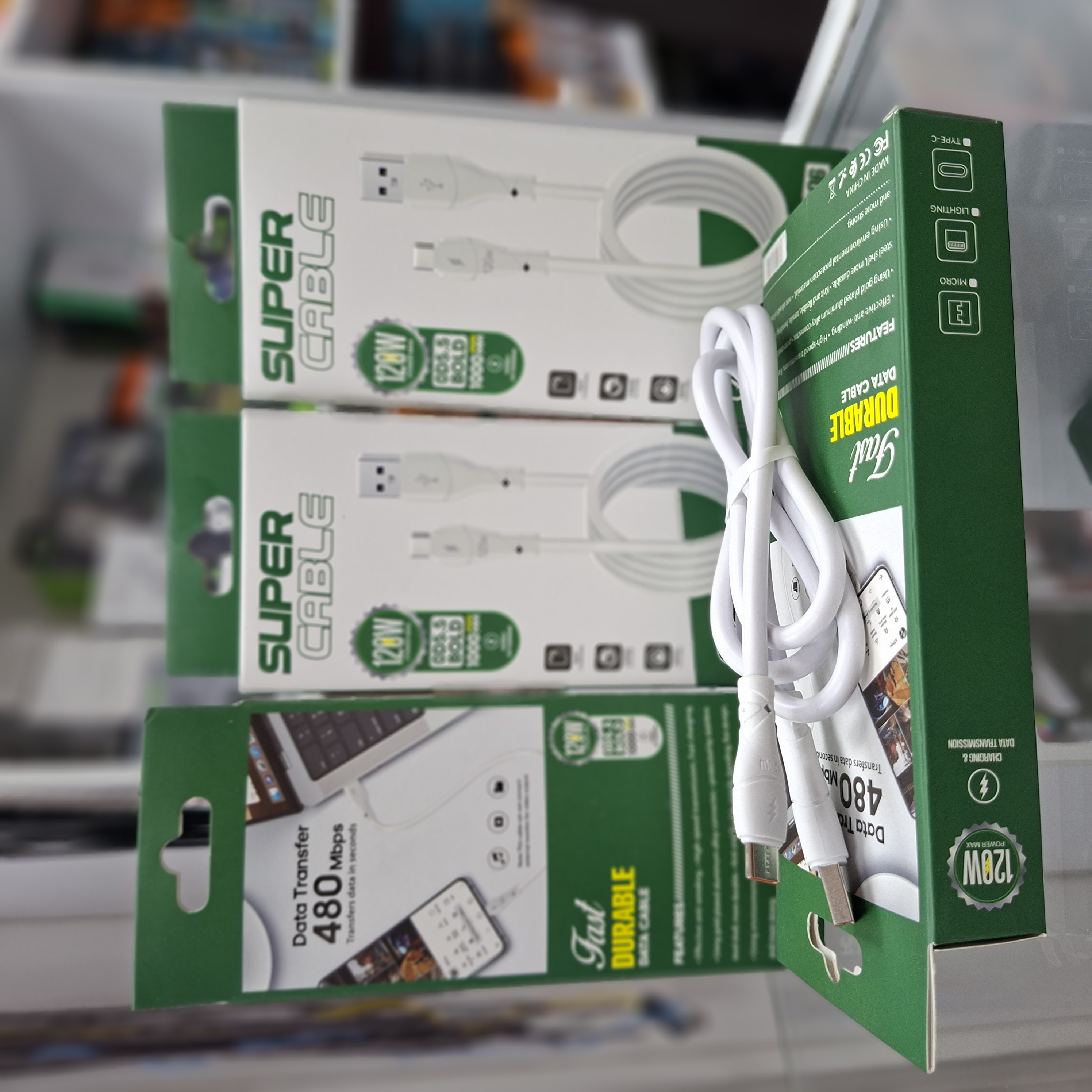 کابل شارژ تایپ سی SUPER CABLE مدل YS-C06