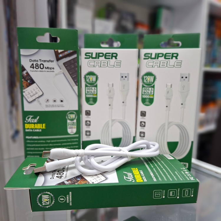 کابل شارژ تایپ سی SUPER CABLE مدل YS-C06