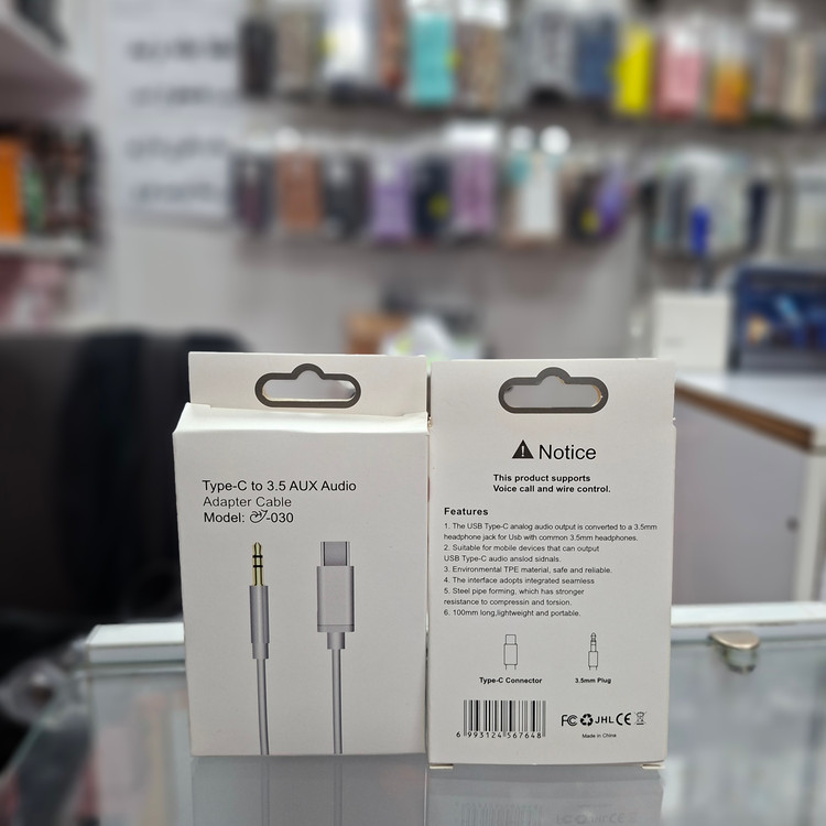 کابل تبدیل تایپ c به AUX مدل JH-030