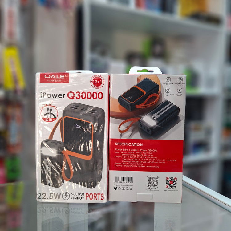 پاوربانک 30 هزار OALE مدل iPower Q30000
