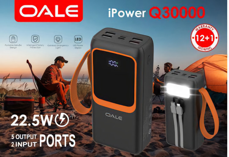 پاوربانک 30 هزار OALE مدل iPower Q30000