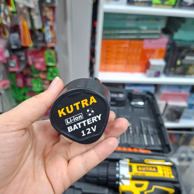 دریل و پیچ گوشتی شارژی دارای دو باتری کاترا KUTRA